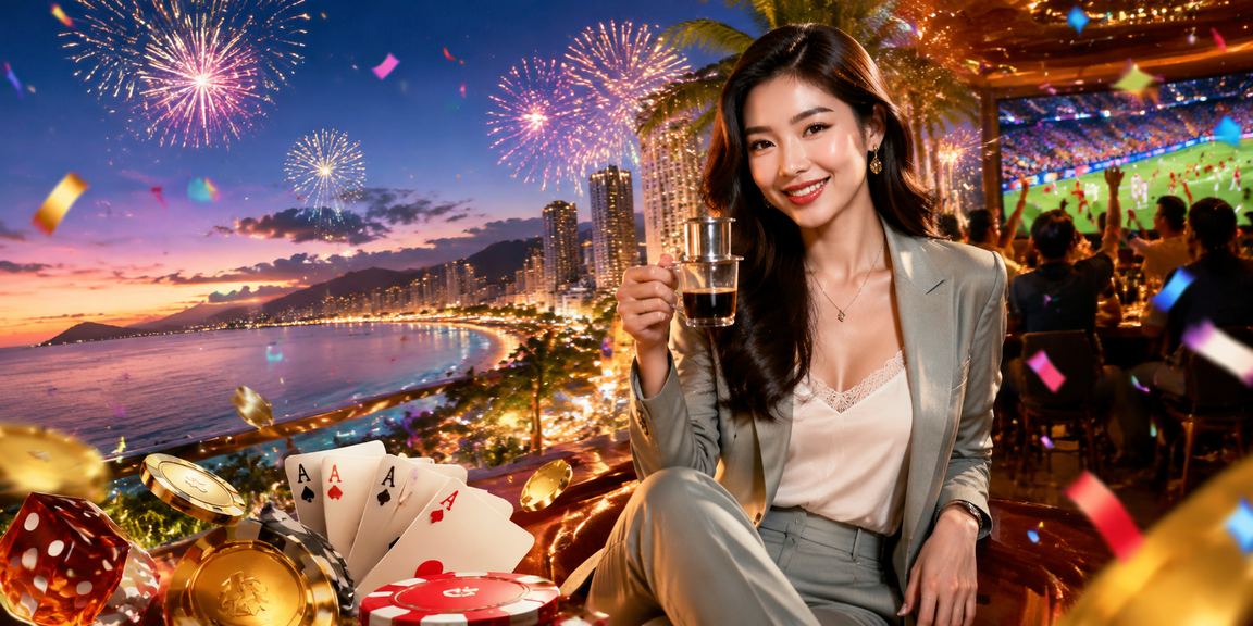 Người chơi thưởng thức ván bài tại quán cà phê Nha Trang với điện thoại truy cập nền tảng cá cược