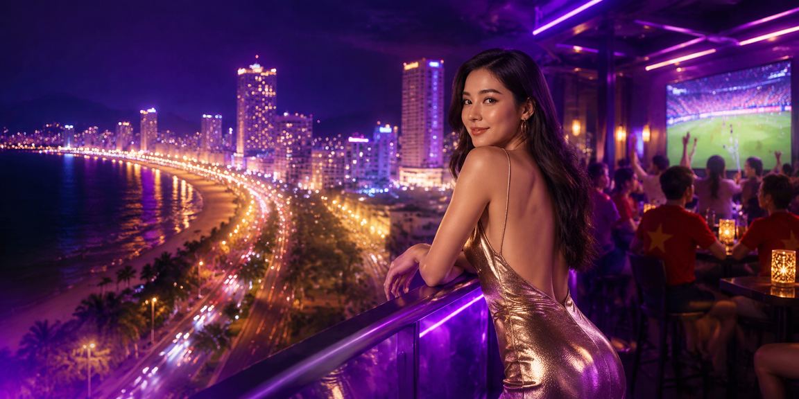 Thành viên 4931 nhận thưởng rebate trong không khí neon về đêm tại Nha Trang