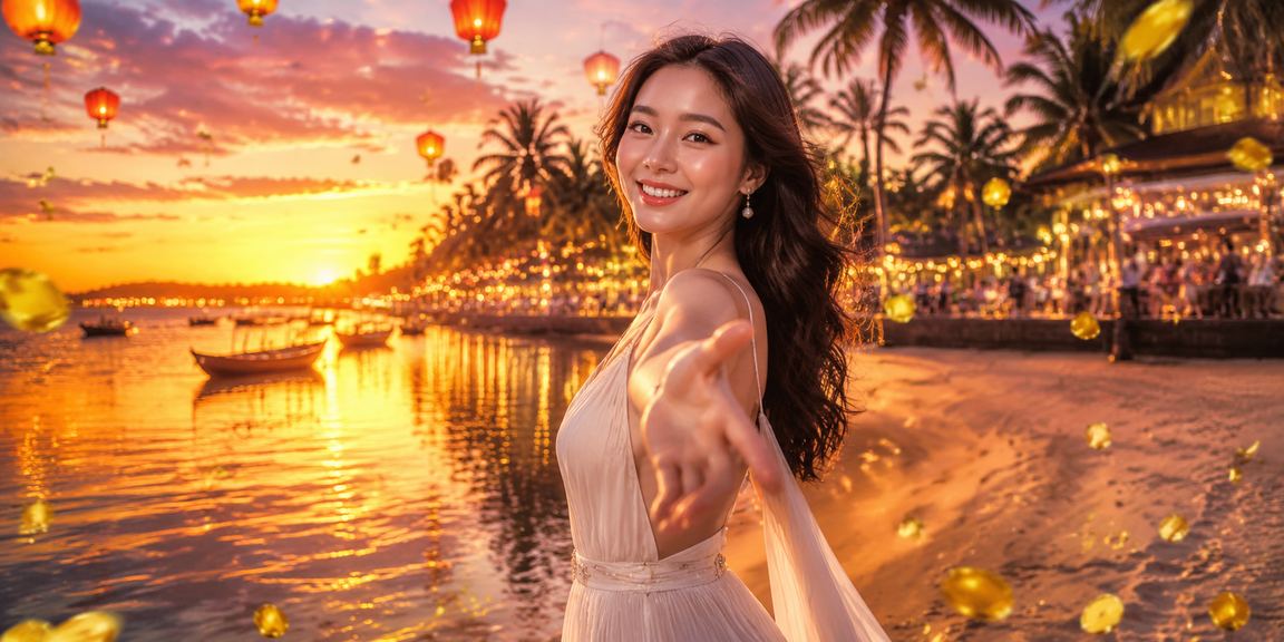 Người dùng đặt cược trực tuyến trên bãi biển Phú Quốc với smartphone